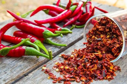 la composition du piment