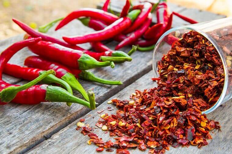 la composition du piment